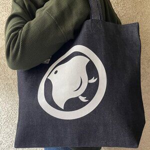 Indigo Wide Tote Bag Made in Japan High Quality Bird 42"x34"x12"